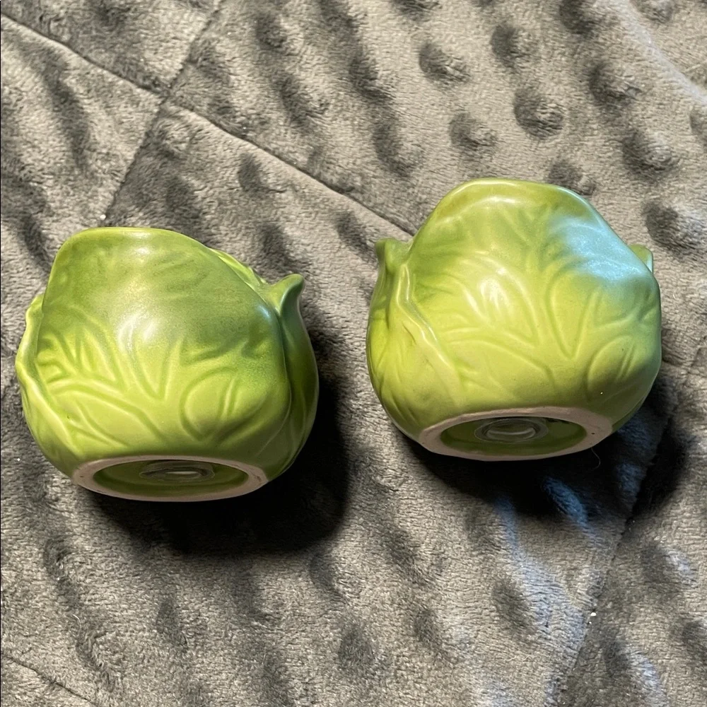Green Cabbage Salt and Pepper Shakers novelty cute Brussels sprouts